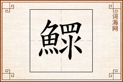鰥怎么写