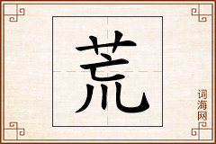 荒怎么写