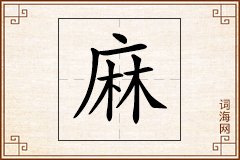 麻怎么写