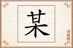 某怎么写