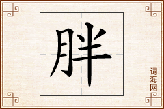 胖怎么写