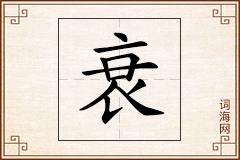衰怎么写