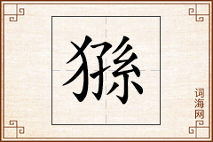猻怎么写