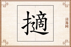 擿怎么写