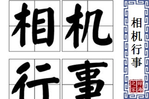 相机行事的意思、造句、近义词