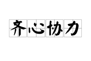 齐心协力的意思、造句、近义词