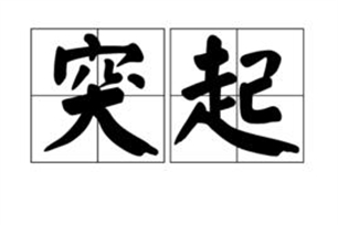 突起的意思、造句、反义词