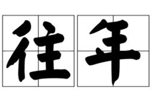 往年的意思、造句、反义词