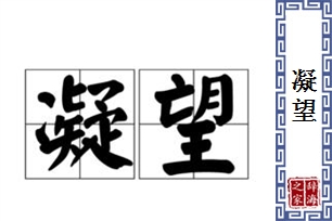 凝望的意思、造句、近义词