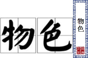 物色的意思、造句、近义词