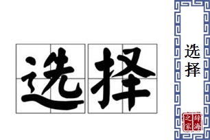 选择的意思、造句、近义词