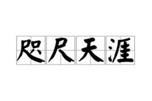 咫尺天涯的意思、造句、近义词