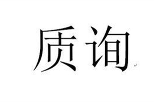 质询的意思、造句、近义词