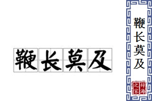 鞭长莫及的意思、造句、近义词