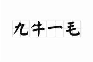 九牛一毛的意思、造句、近义词