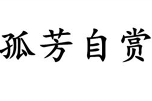 孤芳自赏的意思、造句、反义词