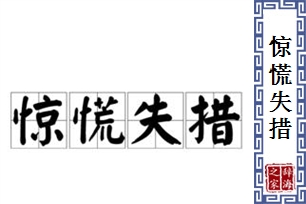 惊慌失措的意思、造句、近义词