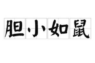 胆小如鼠的意思、造句、近义词