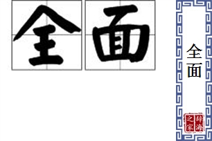 全面的意思、造句、反义词