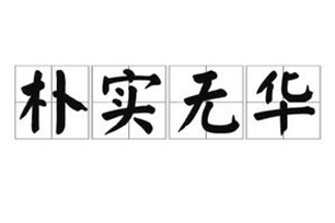 朴实无华的意思、造句、反义词