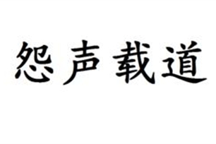 怨声载道的意思、造句、近义词