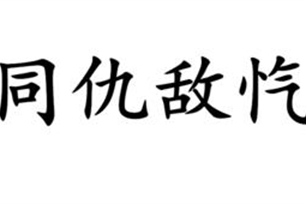 同仇敌忾的意思、造句、近义词