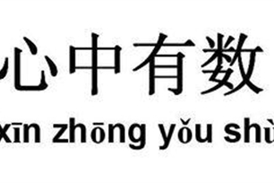 心中有数的意思、造句、反义词