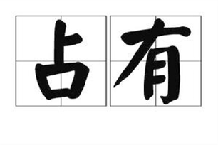 占有的意思、造句、反义词