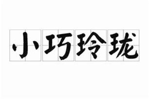 小巧玲珑的意思、造句、反义词