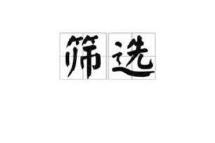 筛选的意思、造句、近义词