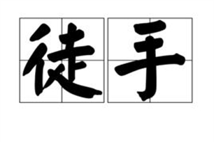 徒手的意思、造句、反义词