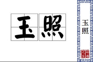 玉照的意思、造句、近义词