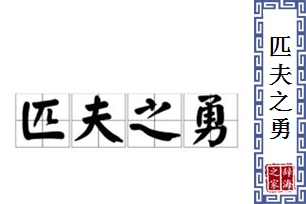 匹夫之勇的意思、造句、反义词