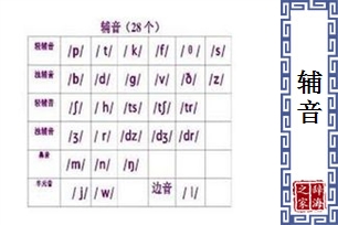 辅音的意思、造句、反义词