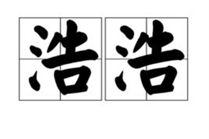 浩浩的意思、造句、反义词