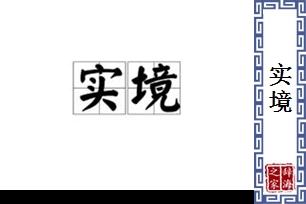 实境的意思、造句、反义词