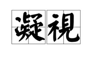 凝视的意思、造句、反义词