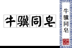 牛骥同皂的意思、造句、近义词