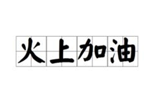 火上加油的意思、造句、近义词