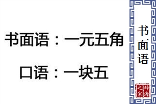 书面语的意思、造句、近义词