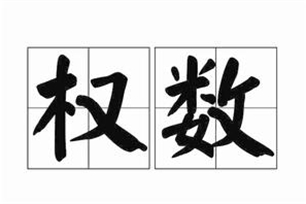 权数的意思、造句、近义词