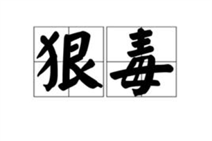 狠毒的意思、造句、近义词