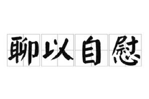 聊以自慰的意思、造句、反义词