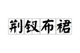 荆钗布裙的意思、造句、反义词