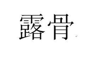 露骨的意思、造句、反义词