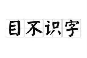 目不识字