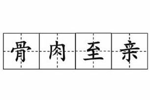 骨肉至亲