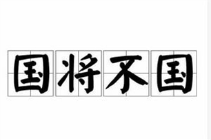 国将不国