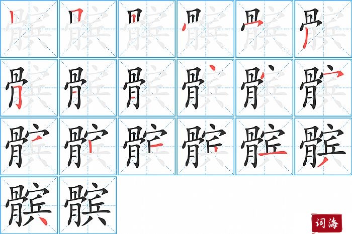 髌字怎么写图解