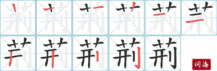 荊字怎么写图解